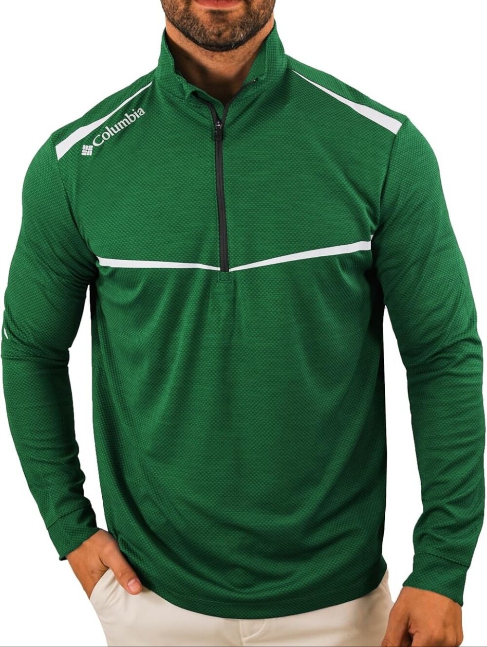 Columbia Golf Omni-Wick Scorecard 1/4 Zip Pullover in Dark Green Size 2XL